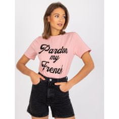 FANCY Dámske tričko s okrúhlym výstrihom JADE light pink FA-TS-7677.91P_383731 Univerzálne
