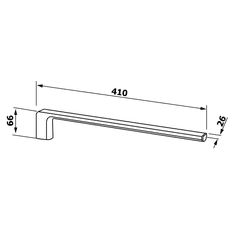 Gedy Sapho, PIRENEI pevný držiak uterákov, 410mm, chróm