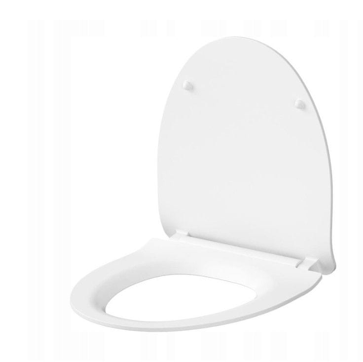 CERSANIT Parva, antibakteriálne SLIM toaletné sedátko z duroplastu s pomalým zatváraním, biela, K98-0136