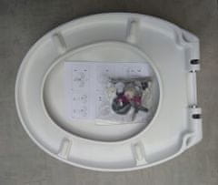 CERSANIT President, antibakteriálne toaletné sedátko z duroplastu s pomalým zatváraním, biela, K98-0074