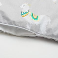 NEW BABY 3-dielne posteľné obliečky 90/120 cm lama šedo-horčicové