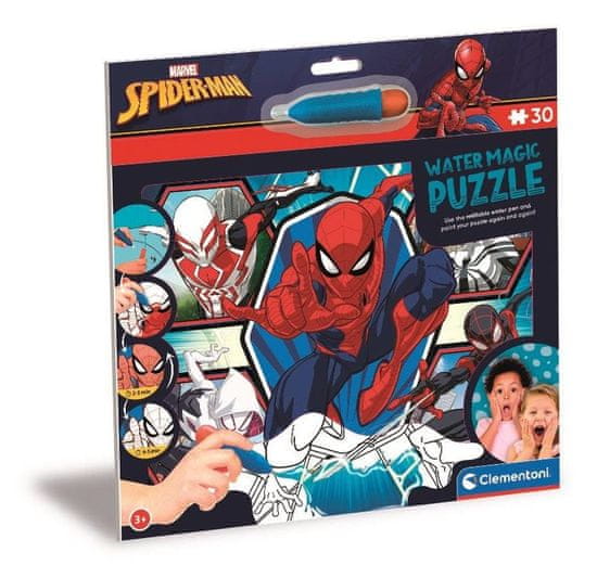 Clementoni Puzzle s maľovaním vodou Water Magic: Spiderman 30 dielikov