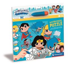 Clementoni Puzzle s maľovaním vodou Water Magic: DC Super Friends 15 dielikov