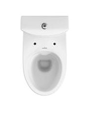 CERSANIT Parva CleanOn, kombi wc so splachovaním 3/5l, horizontálny odtok, prívod vody z boku a antibakteriálnym sedátkom z duroplastu, biela, K27-063