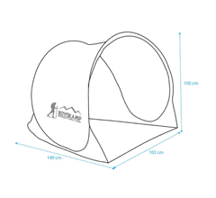 Royokamp Samorozkladací plážový stan ROYOKAMP 145 x 100 x 100 cm, modrá T-957-MO
