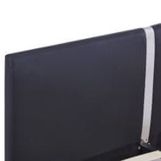 Vidaxl Posteľný rám, čierny, umelá koža 160x200 cm