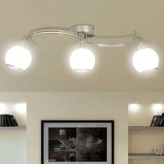 Petromila vidaXL Stropná lampa so sklenenými tienidlami na zvlnenej koľajnici na 3 žiarovky E14