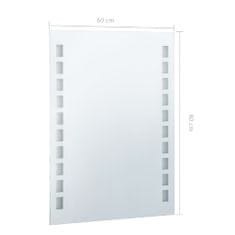 Petromila vidaXL Kúpeľňové nástenné zrkadlo s LED osvetlením 60x80 cm