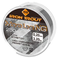 Iron Trout vlasec Mono NG 250 m 0,24 mm, sivá