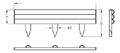 PROFITsystem G-D Drevený oddeľovač trávnika borovica "Otakar" ø10 30/60x110cm