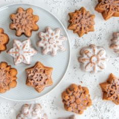 NordicWare Forma na šesť malých báboviek SNEHOVÉ VLOČKY strieborná