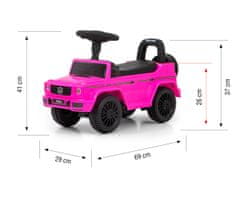 MillyMally Odrážadlo MERCEDES G350d Pink S