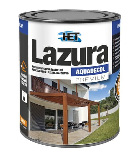 HET Aquadecol LAZURA PREMIUM tenkovrstvová lazúra