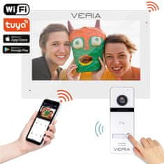 Veria SET Videotelefon VERIA 3001-W (Wi-Fi) bílý + vstupní stanice VERIA 301