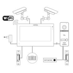 Veria SET Videotelefon VERIA 3001-W (Wi-Fi) bílý + vstupní stanice VERIA 301