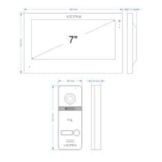 Veria SET Videotelefon VERIA 3001-W (Wi-Fi) bílý + vstupní stanice VERIA 301