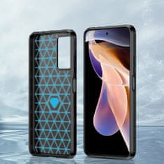 MG Carbon Case Flexible silikónový kryt na Xiaomi Poco X4 NFC, čierny