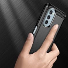 MG Carbon Case Flexible silikónový kryt na Motorola Moto G51 5G, čierny