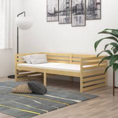 Vidaxl Denná posteľ s matracom, 90x200 cm, masívne borovicové drevo