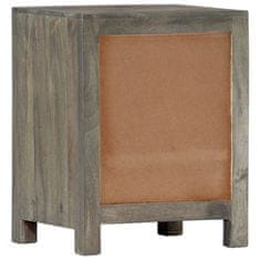 Petromila vidaXL Nočný stolík sivý 40x30x50 cm masívne mangovníkové drevo