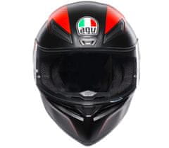 AGV Helma na moto K1 MULTI WARMUP MATT BLACK/RED vel. XL