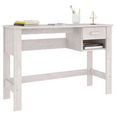 Petromila vidaXL Písací stôl HAMAR, biely 110x40x75 cm, borovicový masív