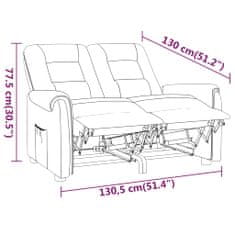 Vidaxl 2-miestne masážne sklápacie kreslo sivé umelá koža