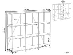Beliani Knižnica s 3 policami tmavé drevo RHODE