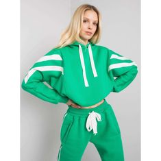 Ex moda Dámska súprava s pruhmi STACY green EM-KMPL-700.06X_381469 L-XL