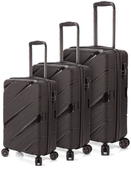 BENZI Sada kufrov BZ 5627 Black 3-set