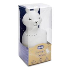 Chicco Lampička nočné svetlo dobíjateľné, prenosné Sweet Lights - Lama