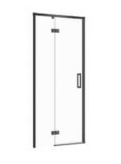 CERSANIT Larga, krídlové dvere do otvoru 90x195cm, ľavé prevedenie, 6mm číre sklo, čierny profil, S932-128
