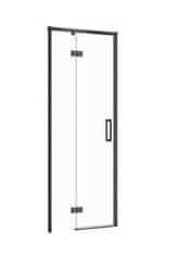 CERSANIT Larga, krídlové dvere do otvoru 80x195cm, ľavé prevedenie, 6mm číre sklo, čierny profil, S932-127