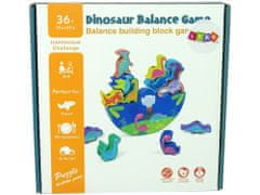 Lean-toys Drevená hra Dinosaur Balance Game Dinosaur Arcade Game