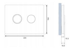 CERSANIT Accento Circle, pneumatické splachovacie tlačidlo, čierne sklo, S97-053