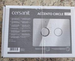 CERSANIT Accento Circle, pneumatické splachovacie tlačidlo, chróm lesklý, S97-056