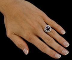 Silvego Strieborný prsteň Laguna s pravou prírodnou čiernou perlou LPS0044B (Obvod 60 mm)