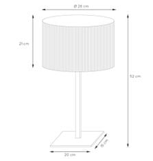 LUCIDE Stolová lampička Maggie 1xE27, priemer 28 cm