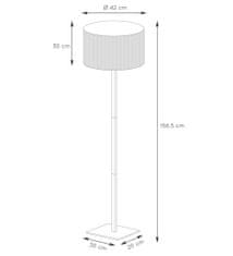 LUCIDE Stojacia lampa Maggie 1xE27, priemer 42 cm