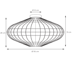 LUCIDE Stropné svietidlo Magala Black, priemer 56 cm