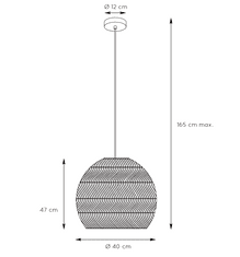 LUCIDE Závesné svietidlo Molly, priemer 40 cm