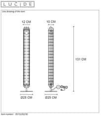 LUCIDE Stojacia lampa EDISON LATTI 2xE27