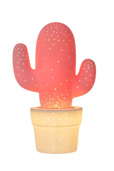 LUCIDE CACTUS Pink stolná lampa