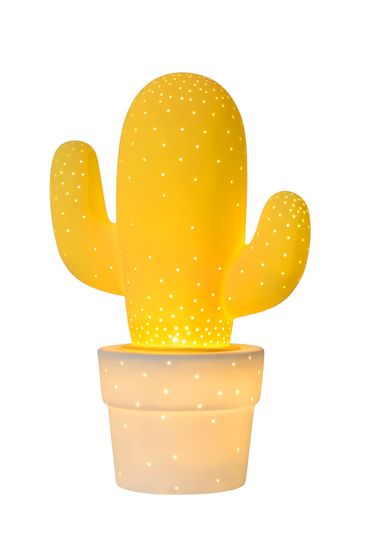 LUCIDE CACTUS Yellow stolná lampa