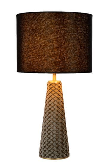 LUCIDE Stolová lampa Velvet Grey, priemer 25cm