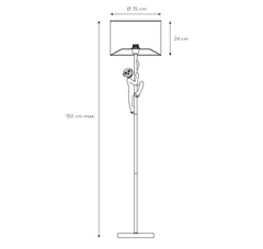 LUCIDE Stojacia lampa EXTRAVAGANZA CHIMP