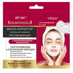 Vitex-belita KOZMETOLOGIA - Korekčná Maska proti Vráskam na Tvár, Krk a Dekolt s Omladzujúcim Komplexom (2x7 ml)