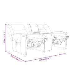Vidaxl 2-miestna masážna sklápacia pohovka s držiakmi pohárov hnedá