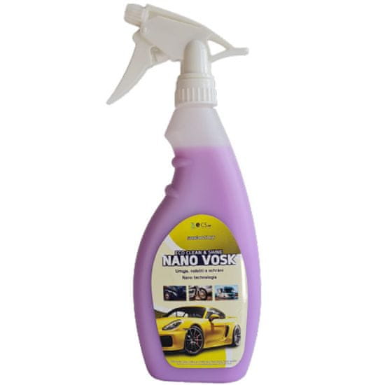 Eco Clean & Shine Nano vosk -Leštěnka s nano voskom pre suché umývanie áut 500 ml