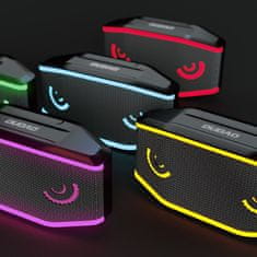 DUDAO DUDAO VODEODOLNÝ IP7 BEZDRÔTOVÝ REPRODUKTOR BLUETOOTH 5.0 RGB 5W 1200MAH ČIERNY (Y10XS-BLACK)